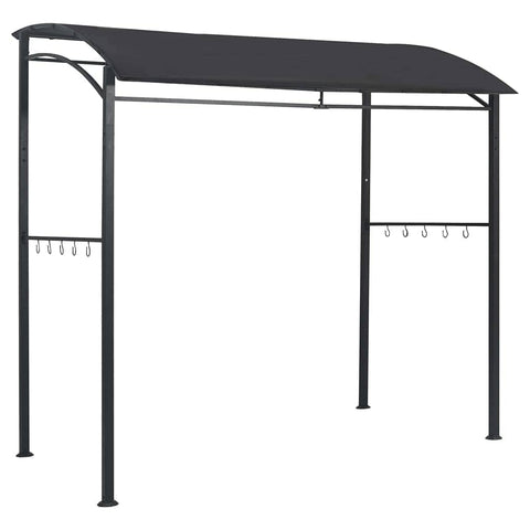 Heavy Duty Steel BBQ Gazebo Canopy With Weather Resistant Fabric 84.6 By 59.1 By 86.6 Inches Anthracite Outdoor Patio Cover