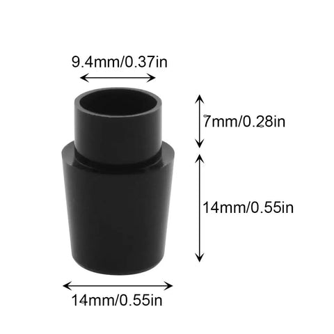 Black ferrule from 6 Pack PXG Iron Shaft Ferrule Set Gen2 Gen3 Gen4 Gen5 For Repair Or Replacement Of 0.37 Inch Tapered Tip Shafts
