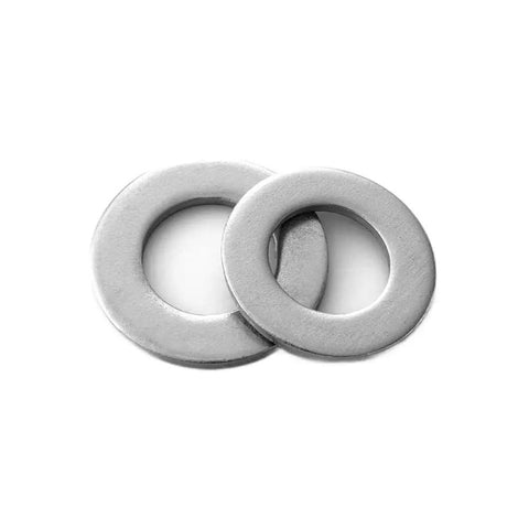 Heavy Duty Badass 304 Stainless Steel Thickened Washers Round Screw Shim And Spacer Gasket For M2 To M10 Bolts layered close-up.