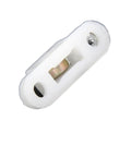White roller wheel from Heavy Duty Sliding Door Pulleys And Cabinet Rolling Wheels That Glide Like Butter With Quiet Double Flat Bearings For Smooth Tracks Lasts Forever Easy Home Fix 10 Piece Set.