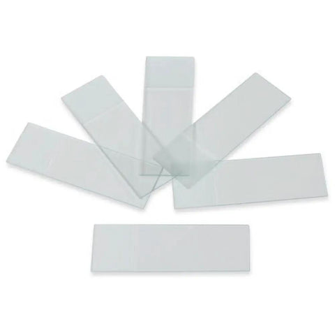 Lab Grade Microscope Slides With Frosted Ground Edges And 90 Degree Corners 1 By 3 Inch Glass Slides Pack Of 72 stacked glass slides