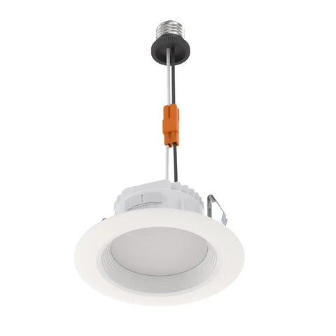 4 Inch Led Recessed Lighting With 5 In 1 Switchable Color And 625 Lumen Downlight Trim Kit Bringing That Cozy Matte White Baffle Ceiling Vibe For Super Easy Home Fixes