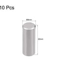 10 Pieces 8mm By 20mm Dowel Pins 304 Stainless Steel For Shelf Support Smooth Centerless Ground Finish Rust And Corrosion Resistant