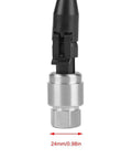 Close-up of G1 4 Pressure Transducer Sensor For Water Gas Oil 0.5 To 4.5V And 0 To 5V Output 5V Supply 0 To 15 PSI 0 To 80 PSI Range With 0.5 Percent FS Accuracy For Oil Gas Water Air Pressure Monitoring showing stainless steel body.