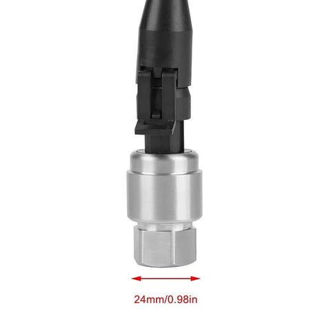 Close-up of G1 4 Pressure Transducer Sensor For Water Gas Oil 0.5 To 4.5V And 0 To 5V Output 5V Supply 0 To 15 PSI 0 To 80 PSI Range With 0.5 Percent FS Accuracy For Oil Gas Water Air Pressure Monitoring showing stainless steel body.