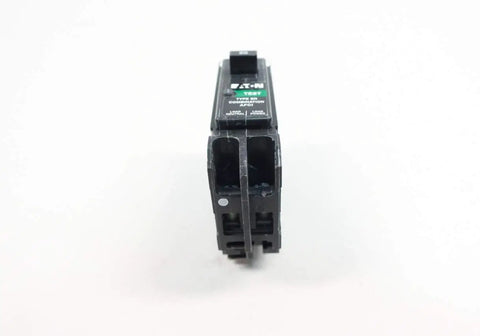 Front view of 20 Amp Combination AFCI Single Pole Circuit Breaker for Plug On Neutral Panels, Type BR, 120/240V, 10 kAIC, black finish.