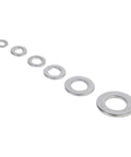 105-Piece Stainless Steel Flat Washer Set For Metric Sizes M3 M5 M6 M8 M10 Gasket Rings No Fuss For Home Improvement Outdoor Projects And Furniture Assembly Rust Resistant Durable With Smooth Edges, stainless washers