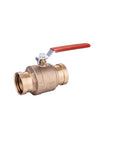 4 Inch Press X Press Ball Valve Beefy Lead Free Brass Full Port Water Stop Shut Off Valve For Copper Tubing Quarter Turn Red Handle Durable Brass Construction With 250 Psi Rating And 210 Degree Fahrenheit CWP. brass valve with red handle
