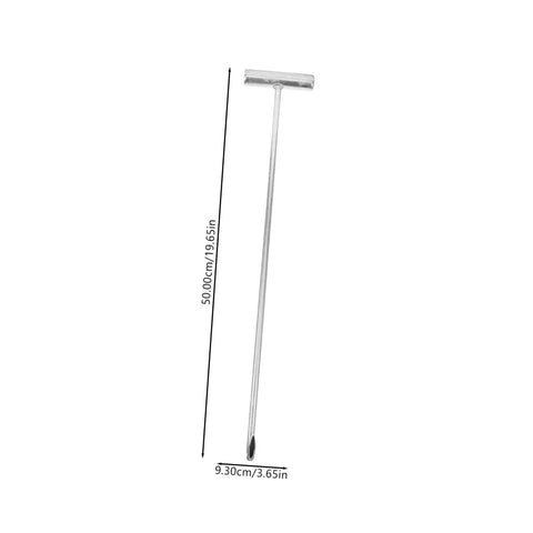 Heavy Duty Stainless Steel T-Shaped Manhole Cover Lifting Hook For Rolling Shutter Doors, 19.7 Inch Reach, side view