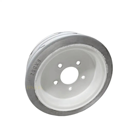 Non Marking 200X8 Front Tire And Rim Wheel Set Part 108020 Bulletproof Aftermarket Replacement For Skyjack Electric Scissor Lifts Heavy Gauge Rock Steady Swapping Guaranteed