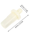 40 Piece Spring Loaded Shutter Repair Pins With Heavy Duty Plastic Louver Insert Kit For Quick Window Fan Fixes, white plastic insert close-up.