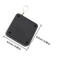Automatic Retractable Door Closer Set Two Pack, Black ABS Plastic Self-Closing Cable, 6.3 cm x 6.3 cm, Easy No-Drill Install