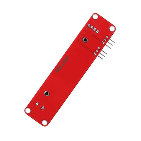 Red PCB back view of Five Pack 10K Logarithmic Slide Potentiometer Module With Dual Output For Arduino AVR Electronic Block