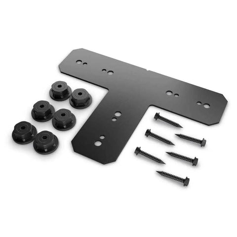 Four Inch T Tie Plate Connector For Decks And Pergolas, Rock Solid Galvanized Steel Wood Joint Hardware With Smooth Powder Coat, No Sweat Installation And Tough As Nails Finish