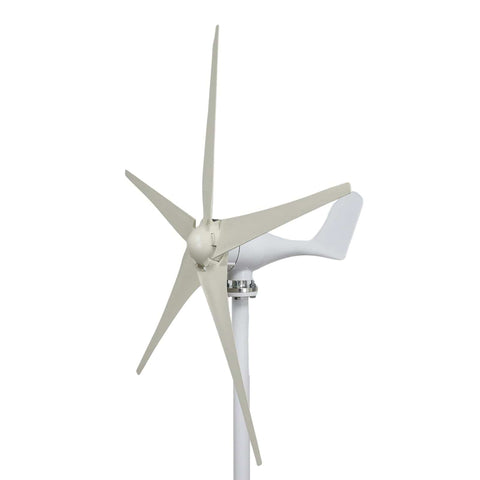 Kickass Wind Turbine Kit 1200W 12V With 5 Blades For Home And Industrial Use, Ultra Low Wind Startup, side view of turbine