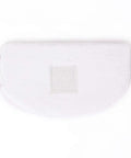 4 Pack Microfiber Scrubby Mop Pads For PowerFresh 1940 Steam Mop Replacement, white pad with scrubbing strip, flat view.
