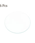Six Pack 22mm Round Watch Crystal Lens Replacement Kit Clear Optical Glass Durable 1.1mm Thick shown with 6 pieces