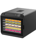Straight Up Awesome Electric Food Dehydrator With Adjustable Trays Digital Timer Temperature Control For Juicy Fruits Savory Beef Jerky And Crispy Mushrooms total kitchen workhorse for snacks, featuring colorful fruit slices.