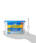 Zero Drama Saltwater Aquarium Water Test Kit Providing 550 Rock Solid Tests For Salinity pH Ammonia And Nitrites in a plastic case.