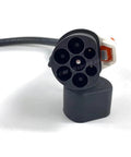 Badass 32A GBT To J1772 EVSE Adapter for electric vehicle charging with a robust design and multiple pin connections.