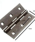 Heavy Duty Steel Butt Hinges 75mm Door Hardware Two Hundred Pack metallic finish hinge shown with dimensions measuring 75mm x 25mm.