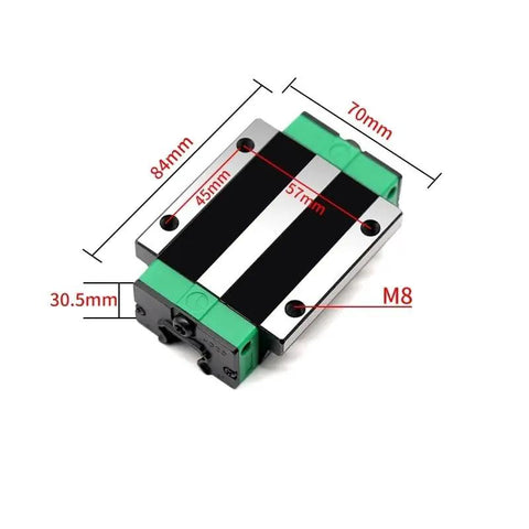 HGW25CC Bearing Block Slider For HGR15 Linear Rail Guideway Square Linear Motion Block with dimensions and mounting holes