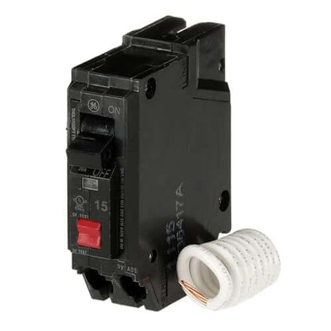 15A GFCI Circuit Breaker Single-Pole 120VAC Plug-In Self-Test Ground Fault Interrupter for Residential and Commercial Load Centers Q-Line Plug-In Mount Compact 1-Inch Single Pack