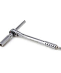 T Handle Ratchet And Extension For 1 Quarter Inch Hex Bits Not Included, Portable Bicycle Tool Kit, Heavy Duty 60 Nm Torque, Slim 100mm Extension