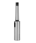 Front view of a silver metal taper sleeve elongation reduction lathe adapter MT1-MT2, 1pc