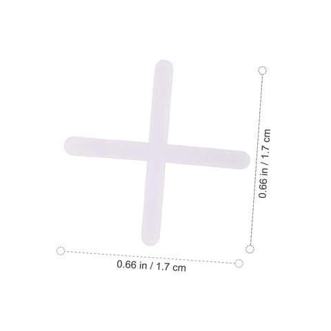 Pro Grade Tile Wedges And Spacers Kit For Quick Ceramic Tile Leveling Reusable PE Material Spacers 0.66in dimensions shown
