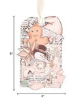 Stitched Pocket Tag Die Cut Set Of 3 For Card Making And Gift Tags, featuring decorative holiday theme on 3x5 inch tag.
