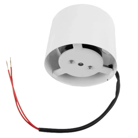 Pro Level 100mm Inline Duct Fan Whispers Silently While Pulling Smoke Directly Out From Kitchen Or Shop Grease Fume Ventilation Unit with exposed wires.