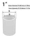 Dimensions of 1 Inch PVC Coupling 2 Way Pipe Fittings Furniture Grade Schedule 40 Socket To Socket Heavy Duty Slip Connectors