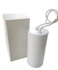 60uF Motor Run Capacitor CBB60 Round Cylinder 250Vac Metallized Polypropylene Film with two wires near box