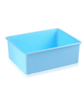 Blue Plastic Wardrobe Organizer Set 3 Piece Drawer Dividers For Underwear And Socks Quit Digging Through The Mess And Just Grab Your Gear Real Clean Drawer Setup featuring a large rectangular blue plastic storage container.