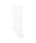 Clear Acrylic Splash Guard for Countertops and Bathrooms, Flat Top Protector, built tough, shatter resistant and durable countertop shield
