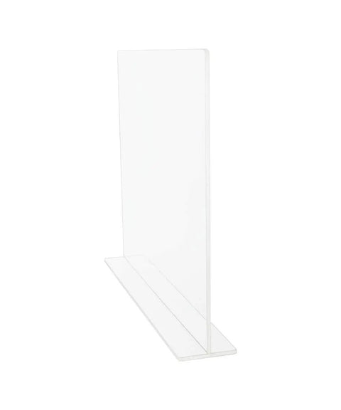 Clear Acrylic Splash Guard for Countertops and Bathrooms, Flat Top Protector, built tough, shatter resistant and durable countertop shield