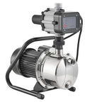 1HP Shallow Well Pump Portable Jet Pump With Automatic Controller 1380 GPH 145 Ft Head Stainless Steel Water Transfer