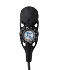 Three Gauge Analog Dive Console with Compass, Depth and Pressure Gauges, Braided Hose, Glowing Gauge Face, Nonlinear Depth Scale