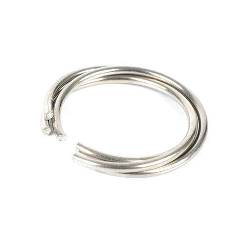 Ten Piece 0.7mm 304 Stainless Steel Round Snap Rings Hole Retainer Circlips Shaft Washers showing a close-up of one ring.