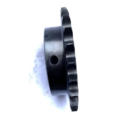 Side view of Roller Chain Sprocket B Type 24 Tooth With One Inch Bore Half Inch Pitch And Hardened Teeth In 1045 Steel