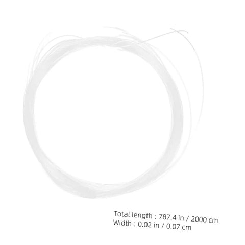 Image of Eyeglass Repair String For Half Frame Glasses Compact Lightweight Maintenance Tool With Nylon Thread For Quick Fixes And Spot Repairs Grab And Go Eyewear Repair Kit, shown coiled with dimensions noted.