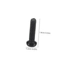 Solid Gear Carbon Steel Miniature Screw Assortment Loaded With Round Head Countersunk Bolts Inside A Compact Travel Kit For Hassle Free Notebook Glasses Repairs - close-up of black countersunk screw.