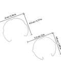 Diagram of Six Pack Recessed Light Spring Clips Made From Manganese Steel With High Elasticity showing dimensions.