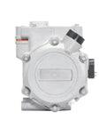 Heavy Duty 48V DC Car AC Compressor For Electric Vehicles Keeping Your Ride Chill With Upgraded Replacement Cooling Unit side view with metallic finish.