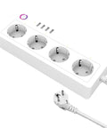 Heavy Duty Multi Socket Power Strip Featuring Four Universal Plugs And Four Fast Charge Usb Ports Smart Life App Control top view