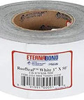 Heavy Duty RV Roof Seal Tape 3 Inch By 50 Foot White Leak Repair Tape roll for trailers and mobile homes, close-up view.