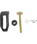 Heavy Duty T Track Hold Down Clamps Set For Woodworking And Metalworking, 4 piece set showing clamp components with press plate