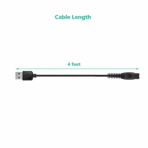 USB Charging Cable Replacement For Cordless Power Flosser 3000 Sonicare Compatible, 4 Foot USB Lead, Travel Ready