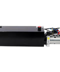 Heavy Duty 12V DC Hydraulic Power Unit With Steel Tank 1.6Kw Motor High Flow Pump side view showing electric motor and tank.